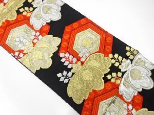 アンティーク　亀甲に桐模様織り出し袋帯(着用可)